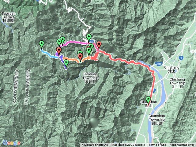 【台東海端】1080607～10-霧鹿林道下六口溫泉四日O走(振振山、屯古巒巴山、屯古嶺、世場山、坑頭山、保奈具南山、摩刻南山、麻刻南山西峰)