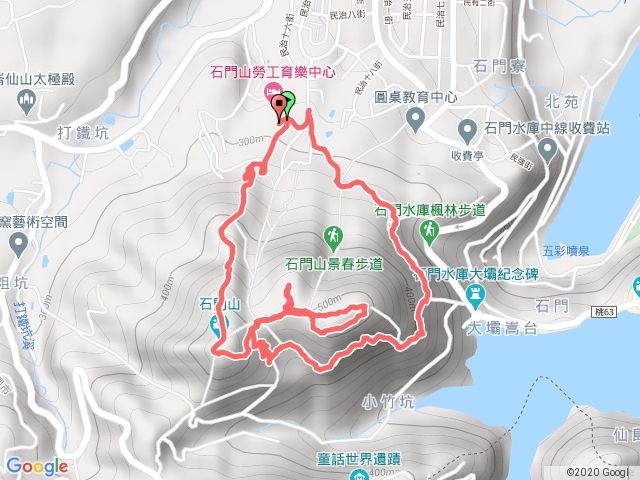 桃園勞工育樂中心~石門山~清水坑山~太平山~太元步道O繞