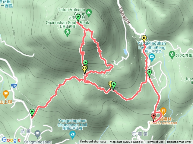苗圃登山口 七星山主峰 東峰 冷水坑
