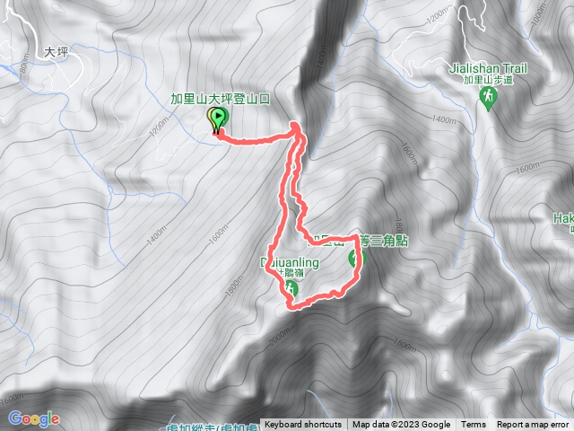 大坪登山口上加里山太坪林道下