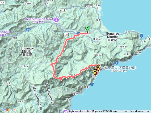 貢里縱走（貢寮A到大里B)預覽圖