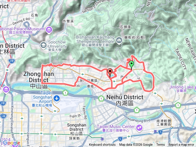 碧湖國小-碧湖步道-大湖公園-文德路-雞南山步道-碧湖公園預覽圖