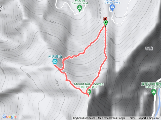 向天湖山光田高山O形