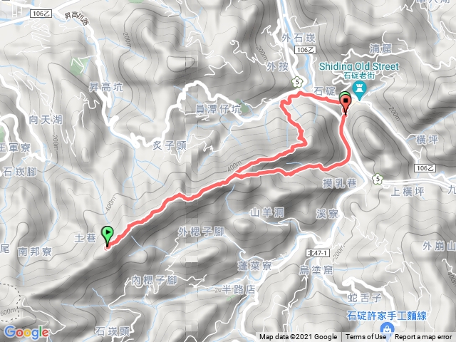 石碇登山口到筆架山