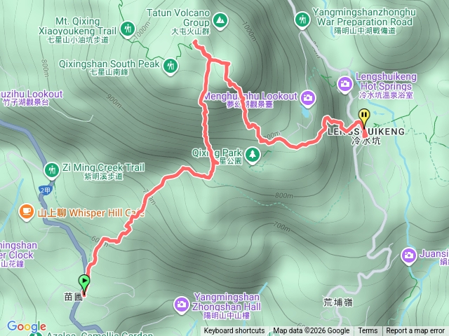 七星山主峰東峰〔苗圃-冷水坑）