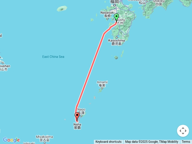 205.05.22熊本縣往那霸安謝新港軌跡