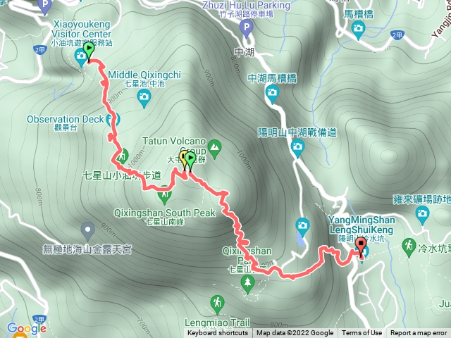 七星山主峰東峰冷水坑