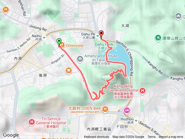 內湖站-白鷲鷺山步道-大湖公園站預覽圖