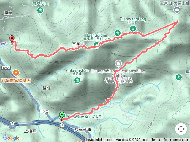 小粗坑皇帝殿步道東峰天王峰天王廟