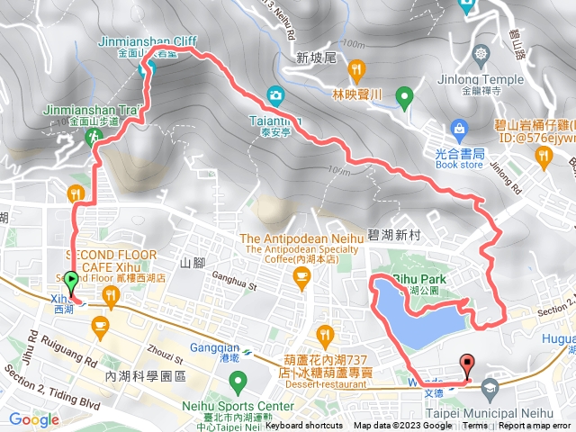 金面山-剪刀石-竹嵩山-新坡尾山-碧湖公園