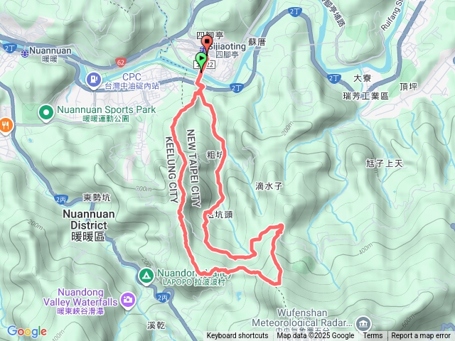 四腳亭-碇內尖-龍門山-清法戰爭砲台遺址-滴水子路-粗坑口步道O繞預覽圖