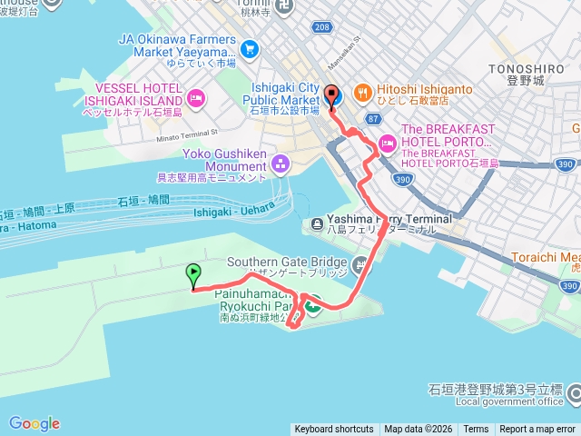202659石垣島南門橋到石垣市公設市場軌跡
