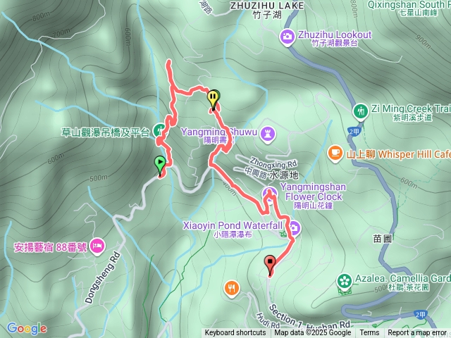 草山觀瀑吊橋-猴崁圳古道-大屯瀑布-陽明山公園預覽圖