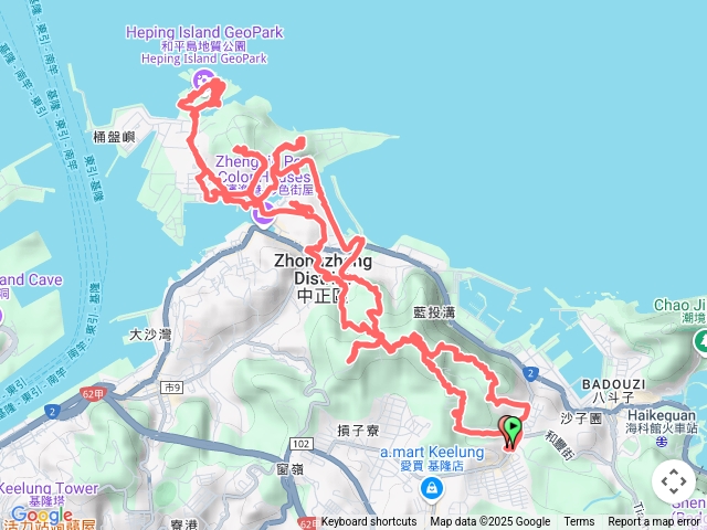 2025-03-16濡濡春雨後不玩泥巴的砲台郊山及和平島健走O型
