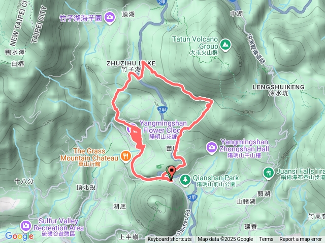 20250911 陽明山公園 玉瀧谷 湖田國小步道 七星山山腰路 七星山苗圃線 O行