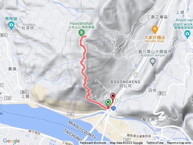 火炎山 原路折返