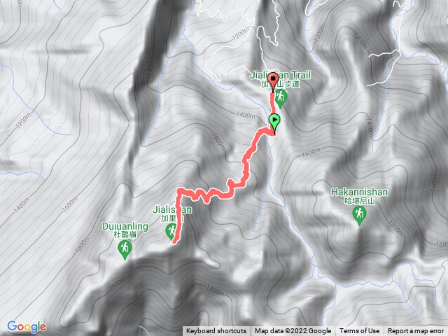 加里山鹿場登山口折返