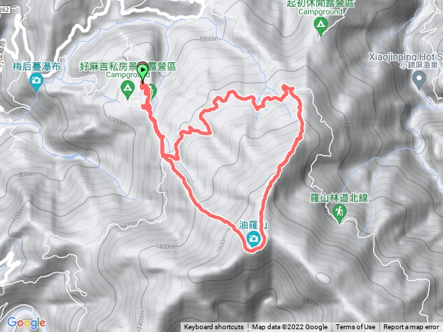 油羅山2號登山口進3號出環狀、出登點雲頂杉林