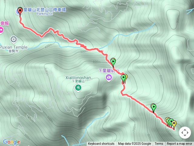 里龍山北登山口