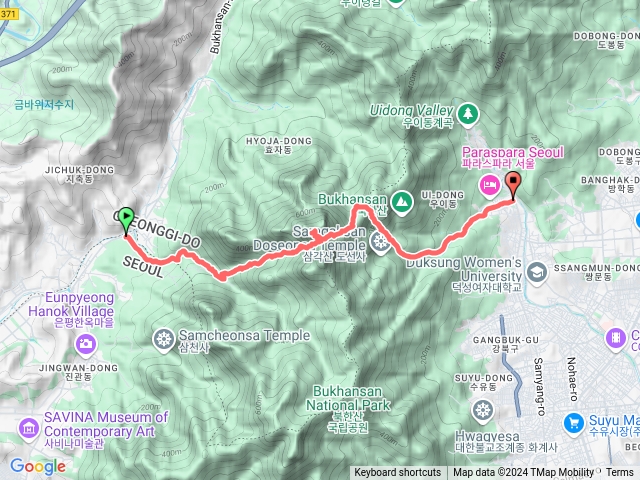 韓國北漢山白雲台
