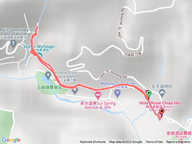 老爺酒店往五峰旗瀑布