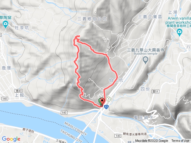 火炎山O型 登山口_火炎山三角點_南鞍線_登山口 