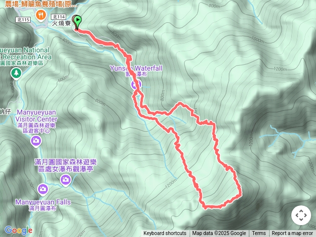 耘夢谷，一葉蘭大峭壁，卡保山，雲森瀑布