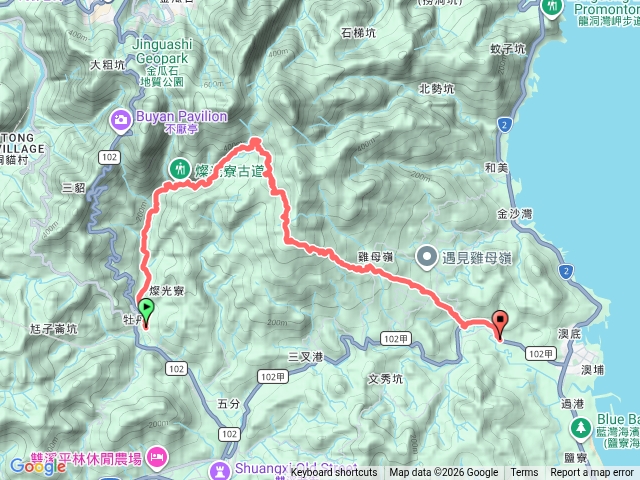 燦光寮古道、楊廷理古道至澳底站牌