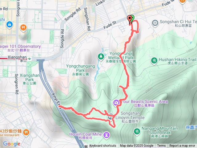 奉天宮上四獸山來回