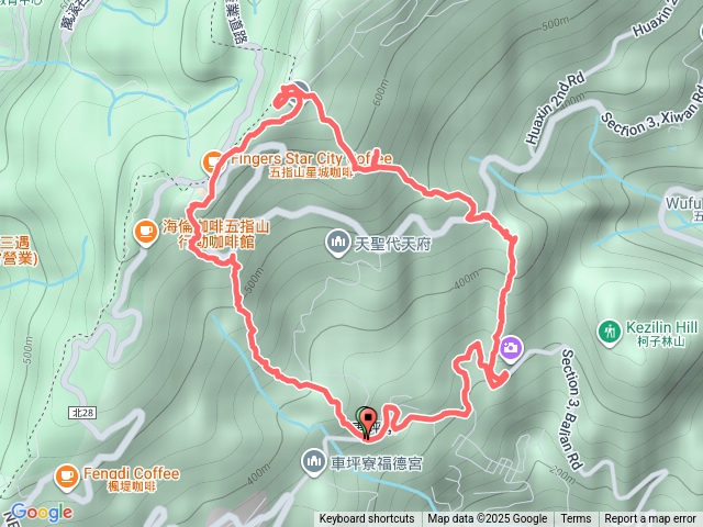 2025-08-06 車坪寮福德宮 五指山 火燒坪山 O形