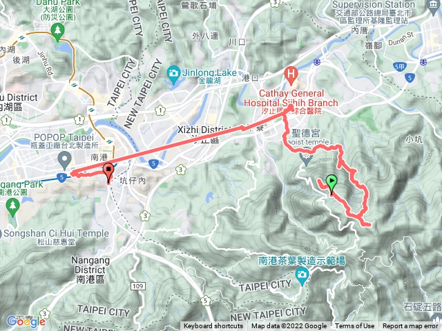 汐止大尖山-四分尾山-茄苳瀑布-大尖山瀑布(共約11km，後面忘記暫停)