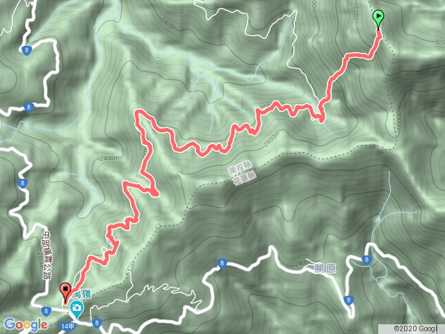 畢祿山往820林道下山