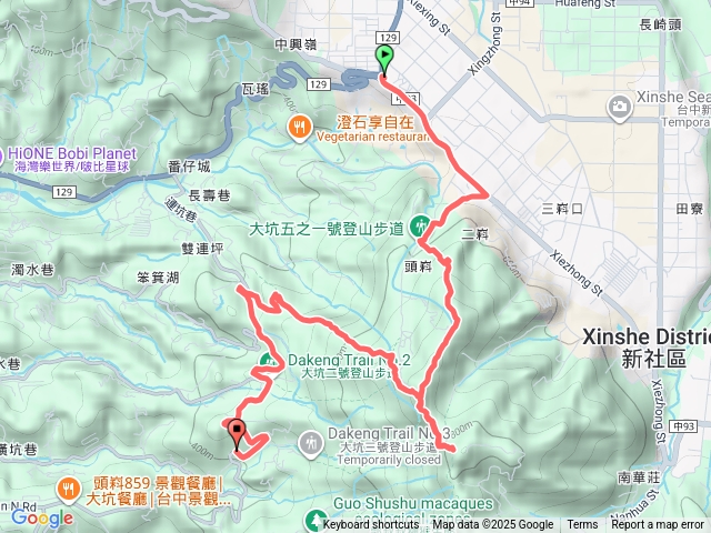 大坑51二科山、頭科山