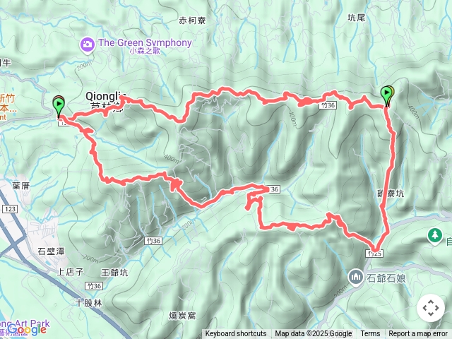 飛鳳山-鹿寮坑-王爺坑-大O(茄苳窩西稜下王爺坑有段無路危險)