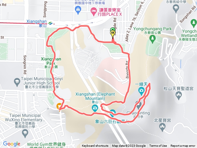 「步道悠遊」象山親山步道O型（市進捷出/經一線天）