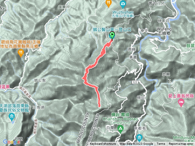 鵝公髻-鳥嘴山（未到）-鵝公髻東北