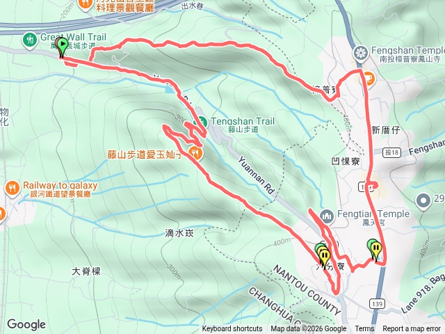 三百崁步道、萬里長城步道、藤山步道O繞