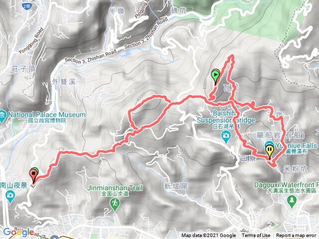 大崙尾、頭、龍船岩、文間山
