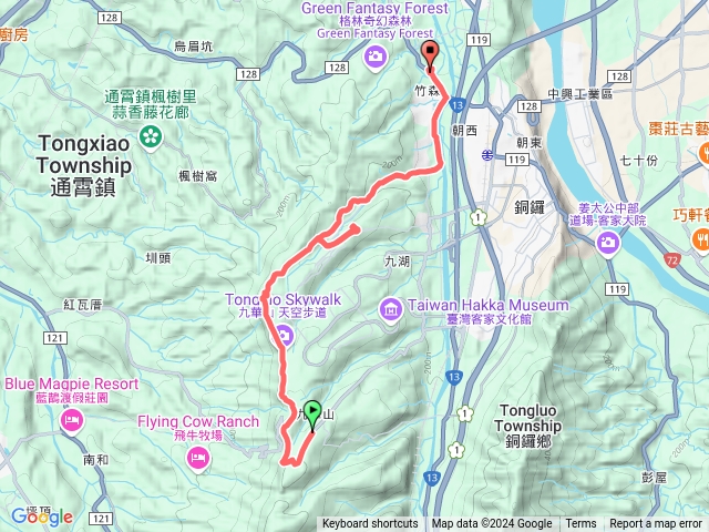 2024-11-29 大興善寺連走龍貓土地公─大興善寺→挑鹽古道→天空步道→百年福德祠→虎頭崁山→水頭福德宮→牛角坑山→西湖溪景觀橋→銅鑼窯→龍貓土地公預覽圖