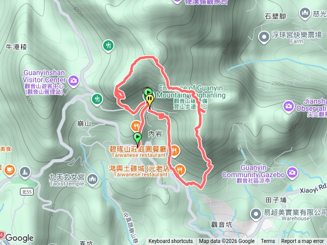 觀音山-巨石群-小鷹尖-凌雲尖-大崩壁下-盤絲亭-鷹仔尖-小北插預覽圖