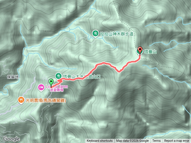 塔曼山步道上行預覽圖