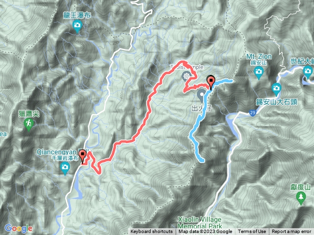 南179-1道路11.4k停車>茅山往返(約100分)>茅山南峰+西阿里關山往返停車處(約150分)