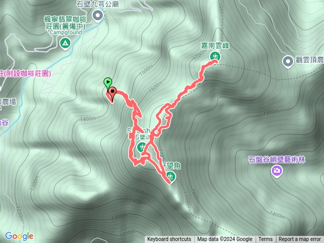 嘉南雲峰、石壁山登山步道 (南登山口起登)預覽圖