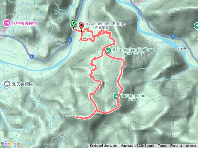 白毛山5連峰|白毛山北峰|白毛山|1450峰|白毛山西南峰|臭頭山預覽圖