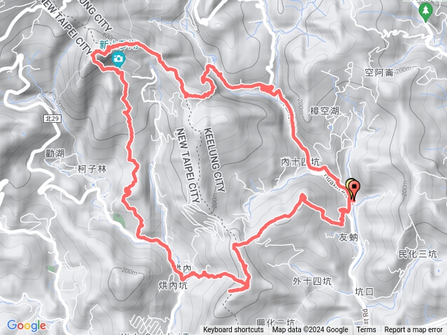 鹿寮山-豎嶺山-圍貓尖-刣狗寮山-夢湖-新山-大金剛岩-夢湖高速林道-石公潭