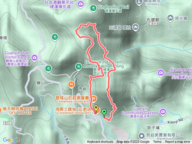 小北插-鷹仔尖-北橫古道-358-日本軍營遺址-凌雲尖-雀榕樹平台-尖山步道-福隆山步道