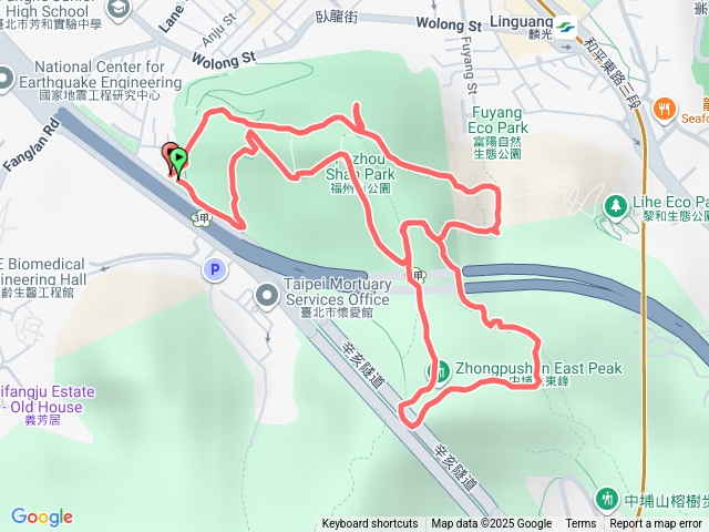 福州山：中埔山東峰、富陽公園、福州山公園大8字型預覽圖