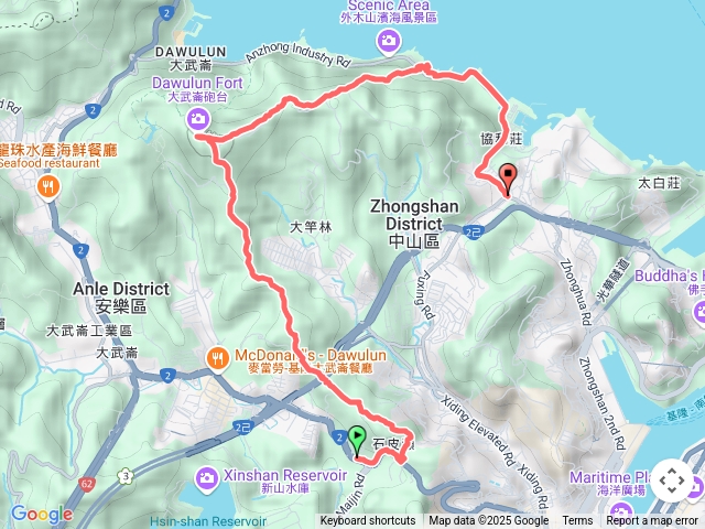 20250527基隆-環大台北天際線第5段-定國山-三角嶺頭山-大武崙砲台-大武崙山-國旗嶺-海龜岩-中山高中站