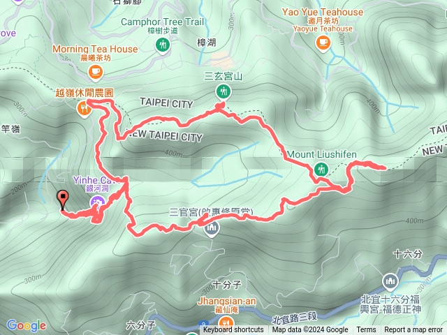 銀河洞O型六分山四面頭山貓空尖十六分山三玄宮山鵝角格東峰鵝角格山銀河洞預覽圖