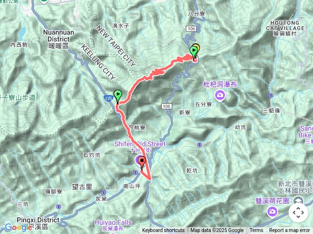 新北市平溪五分山加十分瀑布